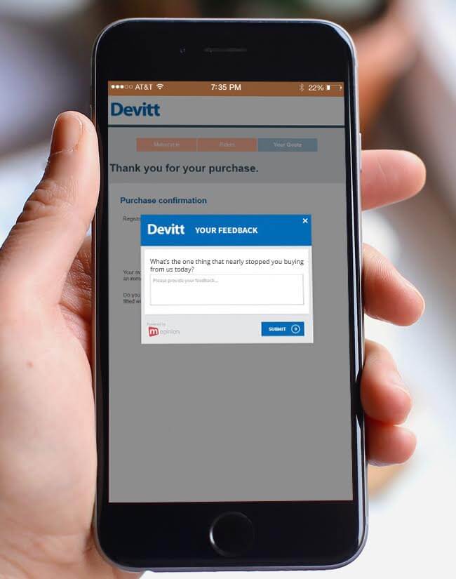 Mopinion: How to improve mobile experience using digital feedback - Devitt Confirmation