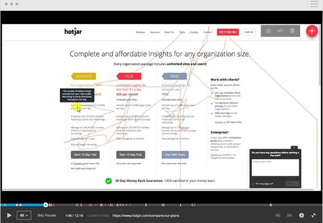 Mopinion: Top Visual Feedback Tools - Hotjar