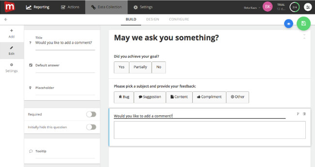 Mopinion: How to build the best online feedback forms - Build