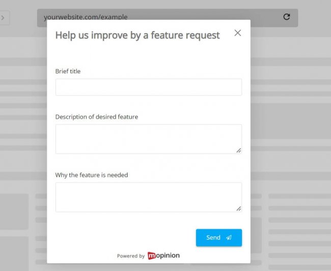 feature request feedback form