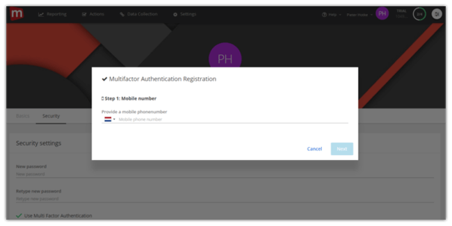 Mopinion: Mopinion adds extra security layer with Two Factor Authentication - Add phone number