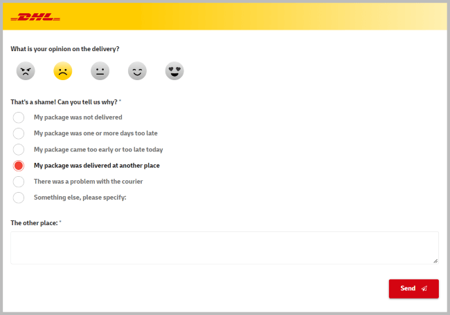 DHL email survey