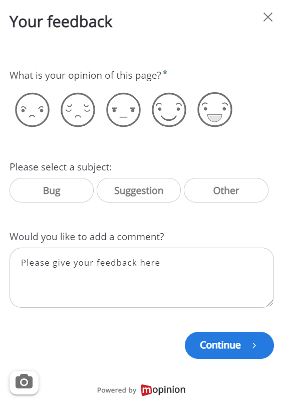 Generic feedback form