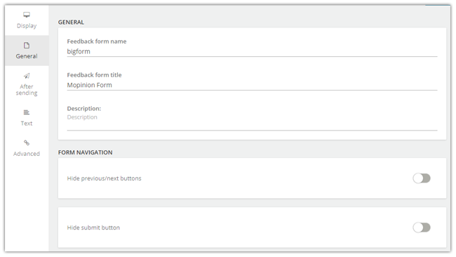 Mopinion: April Product Updates: featuring URL parameters and auto post forms - hide form navigation