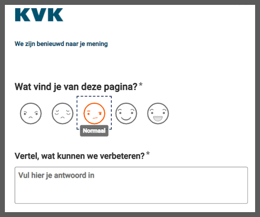 KvK feedbackformulier wcag