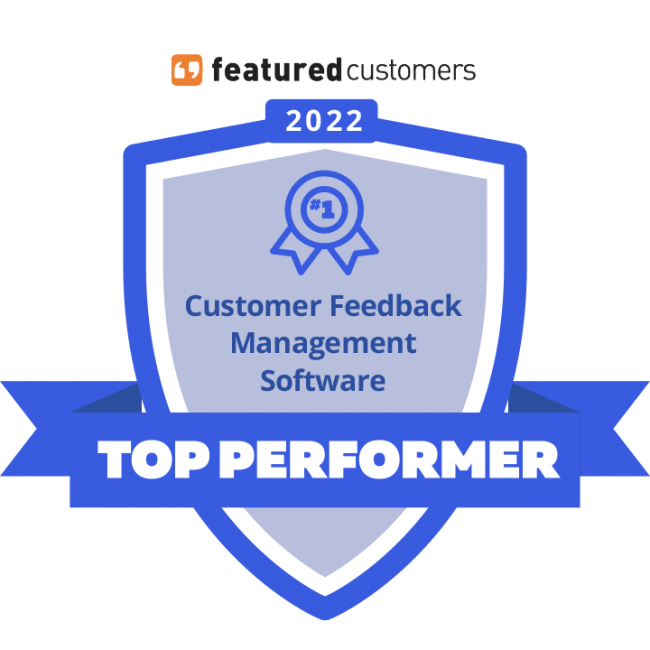 Mopinion Top Performer badge for FeaturedCustomers report