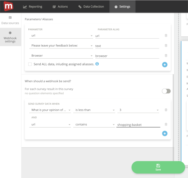Mopinion: Integrate Mopinion with Salesforce using Zapier - webhook parameters in mopinion